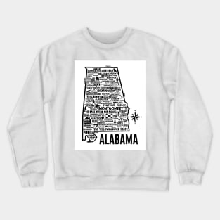 Alabama Map Crewneck Sweatshirt